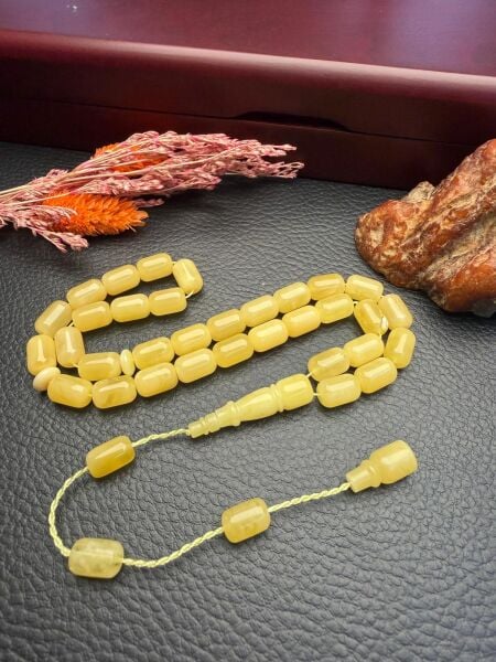 Rus Kaya Sistemli Damla Kehribar Tesbih