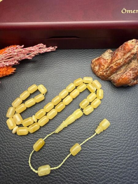 Rus Kaya Sistemli Damla Kehribar Tesbih