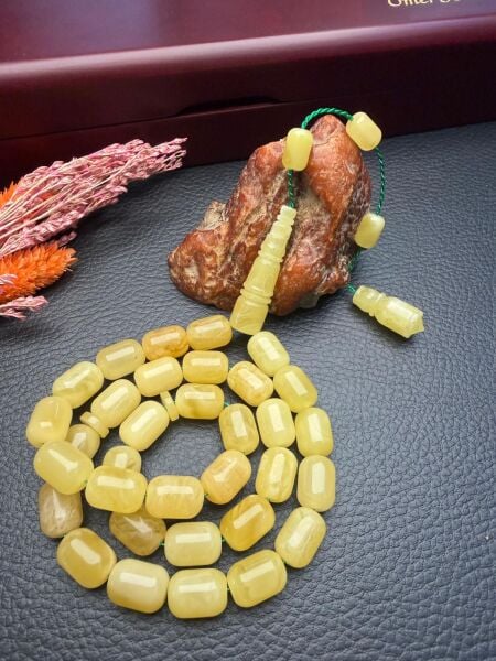 Rus Kaya Sistemli Damla Kehribar Tesbih