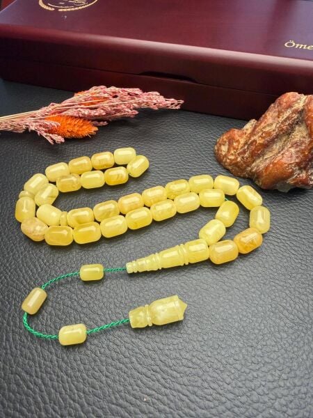 Rus Kaya Sistemli Damla Kehribar Tesbih