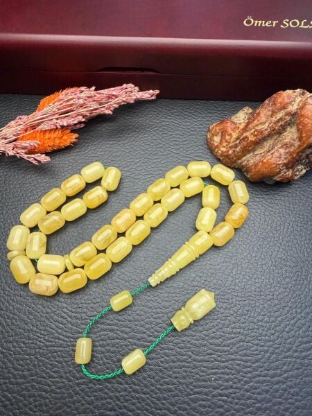 Rus Kaya Sistemli Damla Kehribar Tesbih