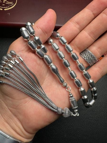 Kapsül Kesim Gümüş Kafes Tesbih