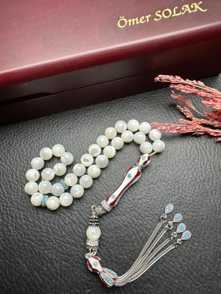 Küre Model Sedef Doğal Taş Tesbih