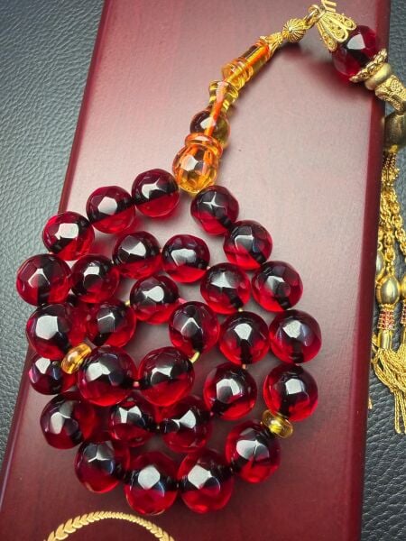 Osmanlı Benzetme Elmas Kesim Ateş Kehribar Tesbih