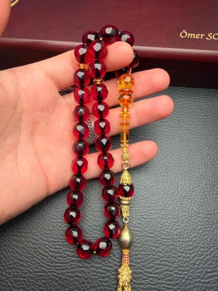 Osmanlı Benzetme Elmas Kesim Ateş Kehribar Tesbih