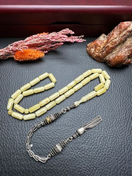 Kapsül Model Damla Kehribar Tesbih