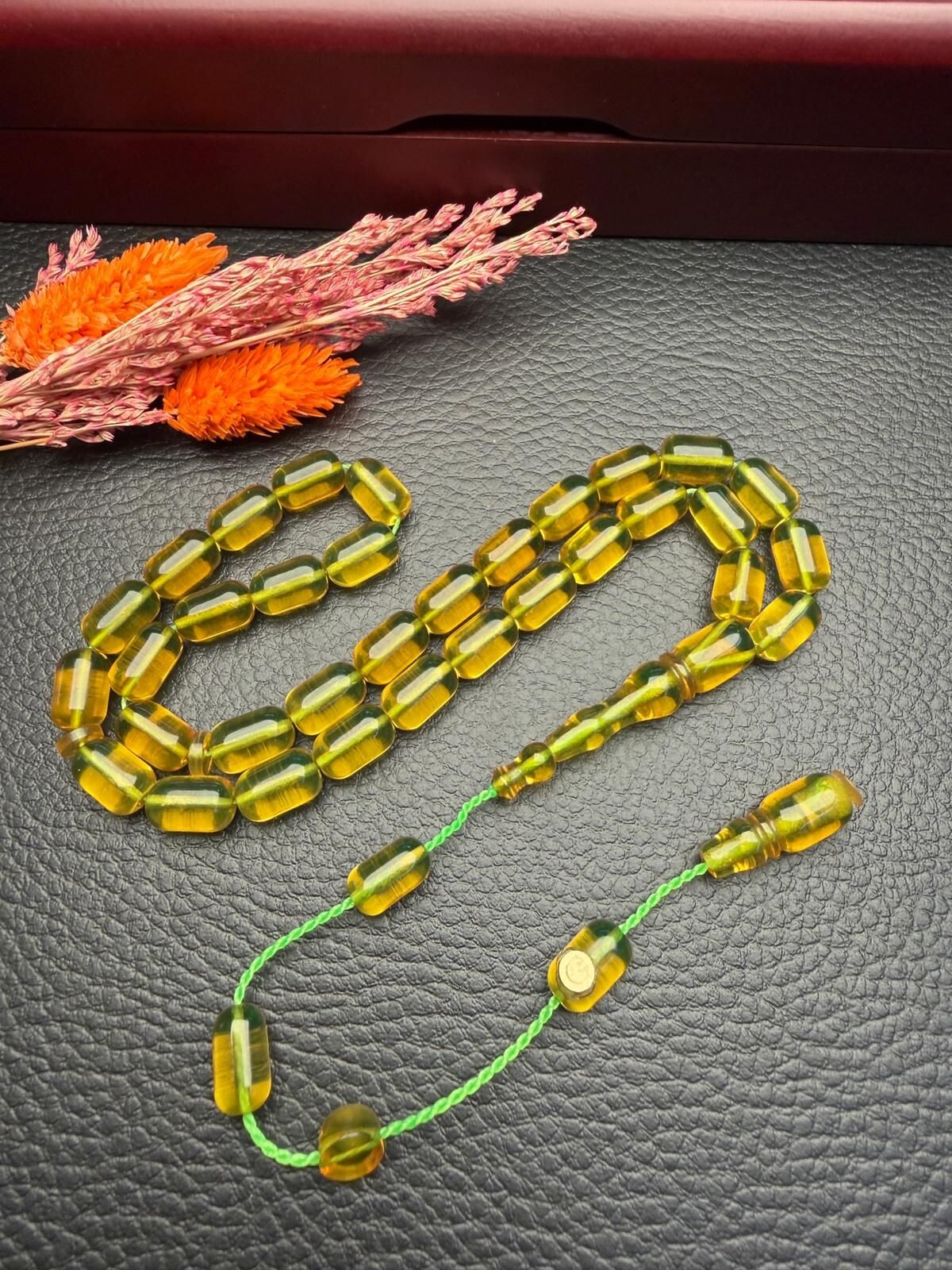 Kapsül Model Ateşi Sıkma Kehribar Tesbih