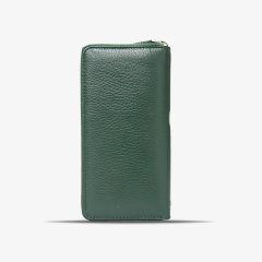 Fermuarlı Model Yeşil Renk Deri Unisex Cüzdan