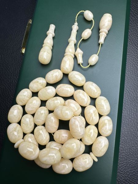 Osman Kiraz Usta İşçiliği Tek Kaya  Damla Kehribar Tesbih