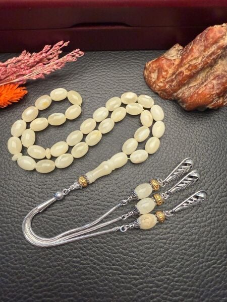 Badem Model Rus Kaya Damla Kehribar Tesbih