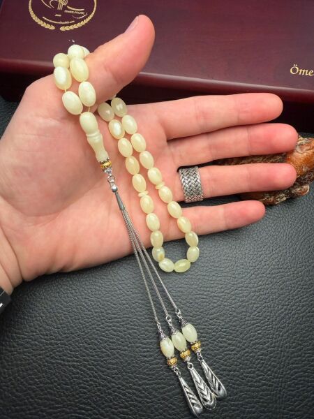 Badem Model Rus Kaya Damla Kehribar Tesbih