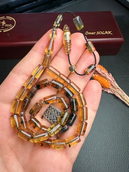 Erdem Bozkurt Usta İşçiliği Tek Kaya  Dominik Damla Kehribar Tesbih