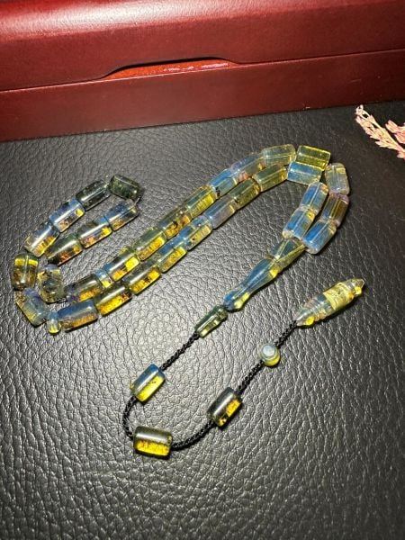 Erdem Bozkurt Usta İşçiliği Tek Kaya  Dominik Damla Kehribar Tesbih