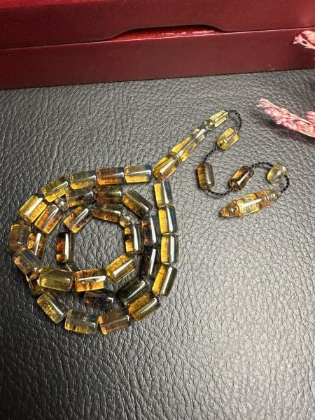 Erdem Bozkurt Usta İşçiliği Tek Kaya  Dominik Damla Kehribar Tesbih