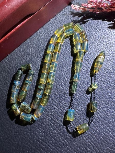 Erdem Bozkurt Usta İşçiliği Tek Kaya  Dominik Damla Kehribar Tesbih