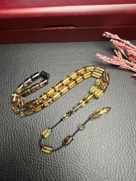 Erdem Bozkurt Usta İşçiliği Tek Kaya  Dominik Damla Kehribar Tesbih