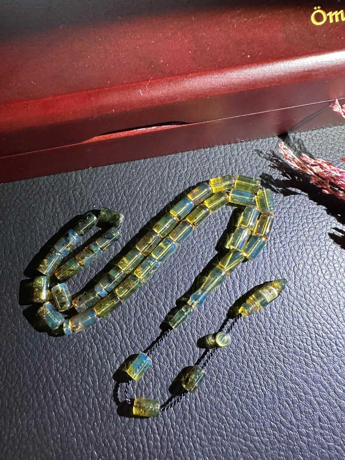 Erdem Bozkurt Usta İşçiliği Tek Kaya  Dominik Damla Kehribar Tesbih