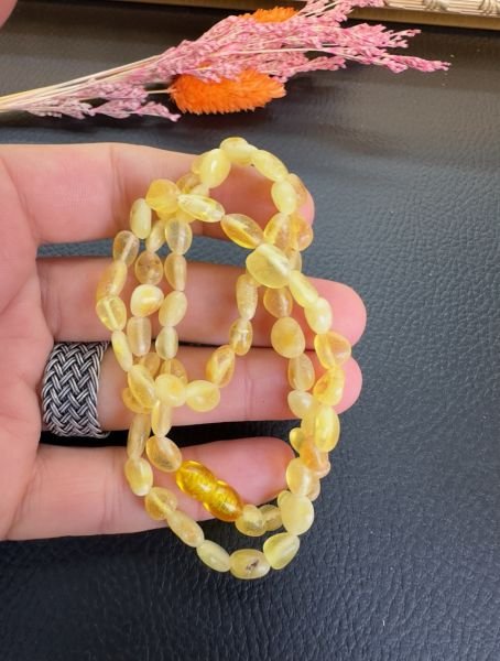 Damla Kehribar Yetişkin Kolye