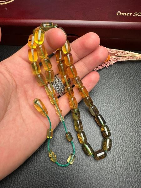 Umut Dinç Usta İşçiliği Tek Kaya  Dominik Damla Kehribar Tesbih