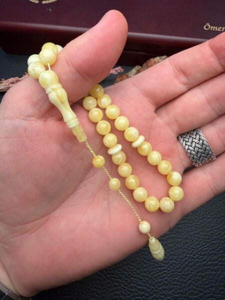 Rus Kaya Sistemli Damla Kehribar Tesbih