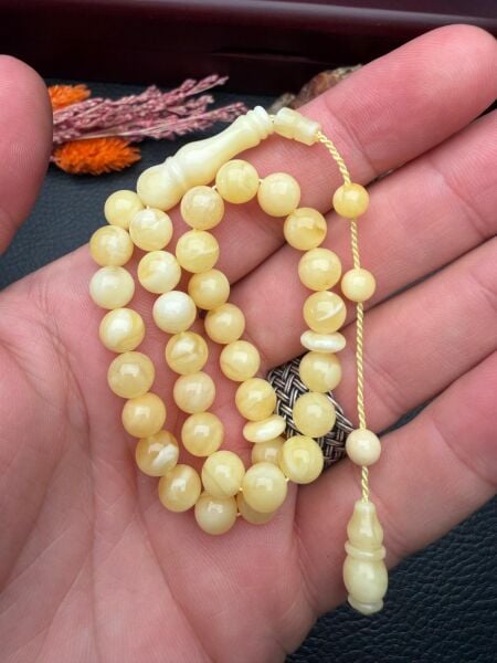 Rus Kaya Sistemli Damla Kehribar Tesbih