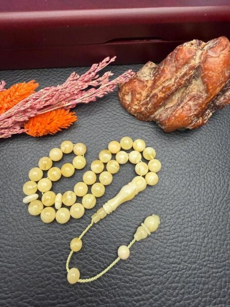 Rus Kaya Sistemli Damla Kehribar Tesbih