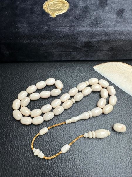 Umut Dinç Usta İşi Badem Model Sistemli Fildişi Tesbih