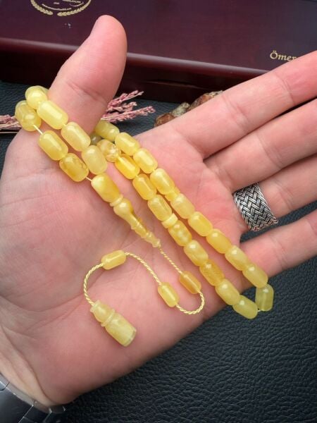 Rus Kaya Sistemli Damla Kehribar Tesbih