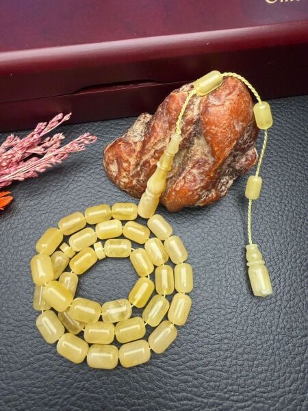 Rus Kaya Sistemli Damla Kehribar Tesbih