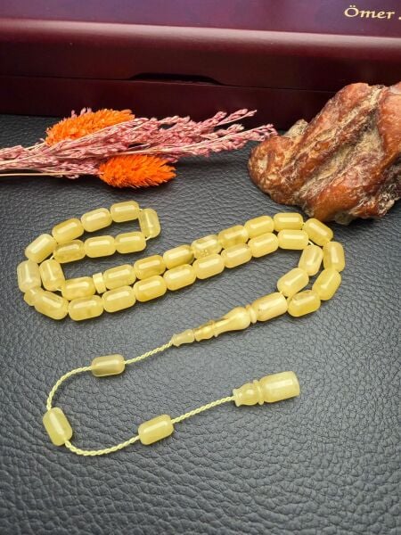 Rus Kaya Sistemli Damla Kehribar Tesbih