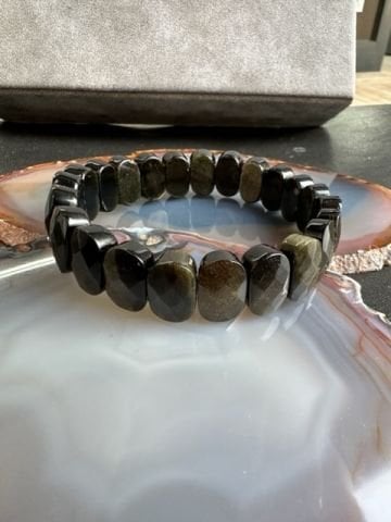 Obsidyen Taşı Doğal Taş Bileklik