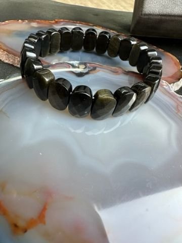 Obsidyen Taşı Doğal Taş Bileklik