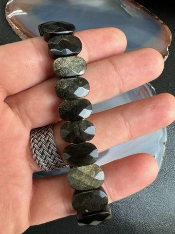 Obsidyen Taşı Doğal Taş Bileklik