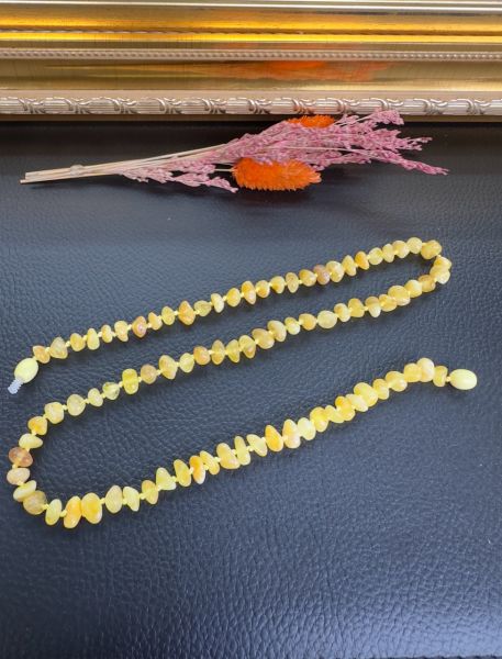 Damla Kehribar Klipsli Yetişkin Kolye