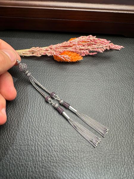 Özel Tasarım Diamond Taşlı Gümüş Püskül