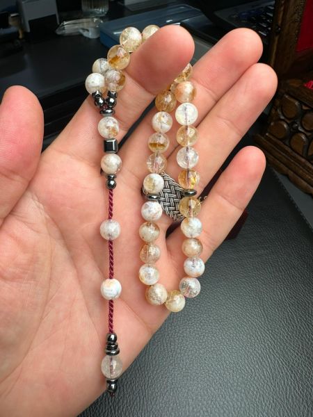 Küre Model Sitrin Doğal Taş Tesbih