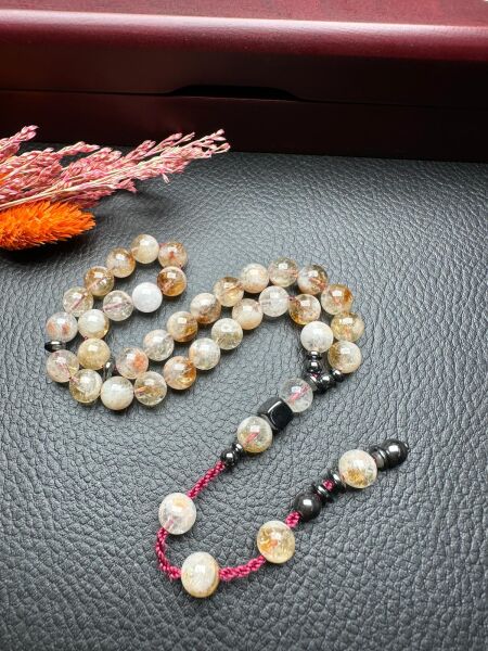 Küre Model Sitrin Doğal Taş Tesbih