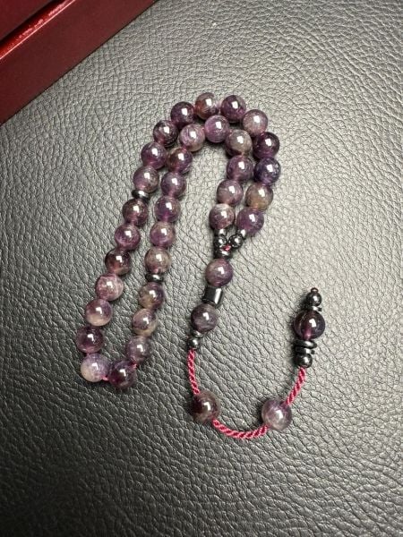 Küre Model Ametist Doğal Taş Tesbih