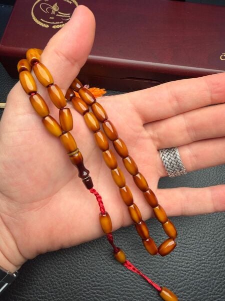 Tumba Model Çubuk Sıkma Kehribar Tesbih