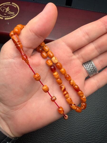 Küçük Boy Sıkma Kehribar Tesbih