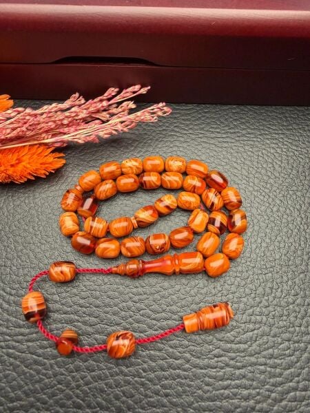 Küçük Boy Sıkma Kehribar Tesbih