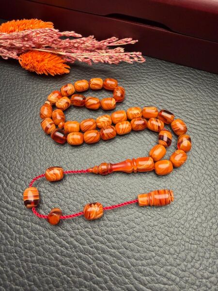 Küçük Boy Sıkma Kehribar Tesbih