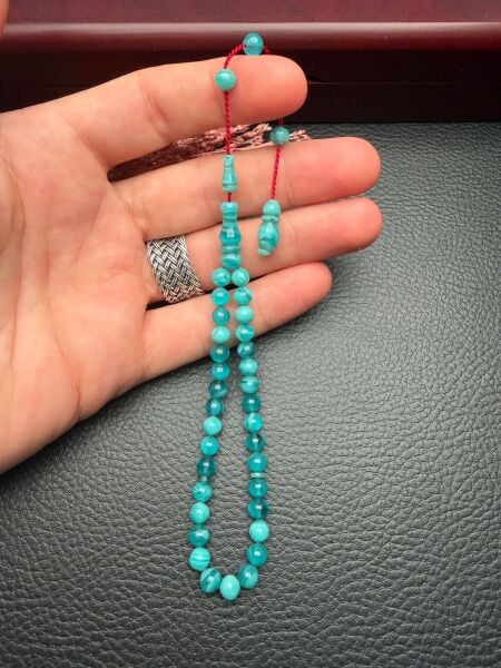 Küçük Boy Sıkma Kehribar Tesbih