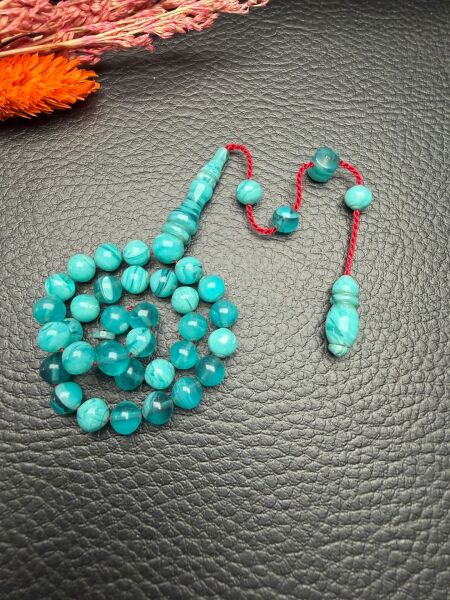 Küçük Boy Sıkma Kehribar Tesbih