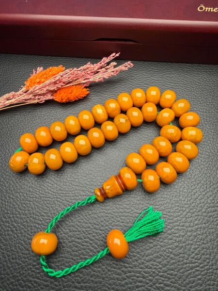 Büyük Boy Sıkma Kehribar Tesbih