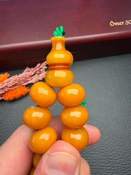 Büyük Boy Sıkma Kehribar Tesbih