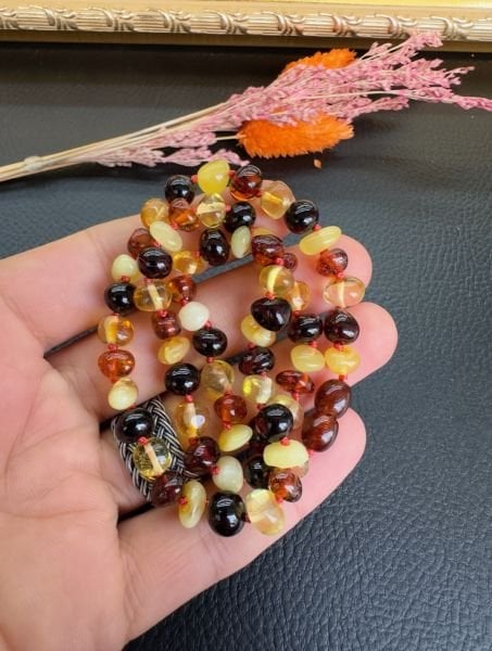 Damla Kehribar Yetişkin Kolye