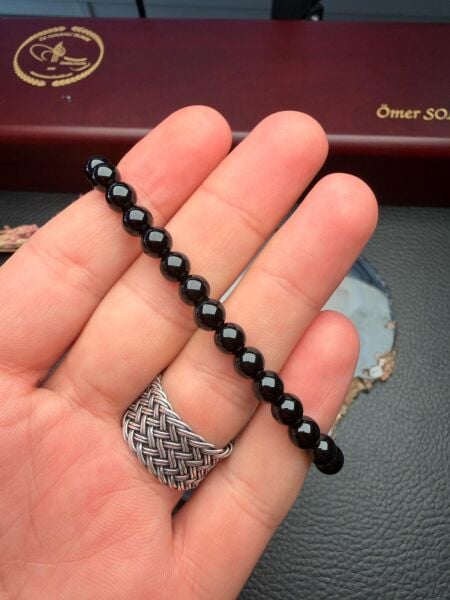 Küre Model Oniks Doğaltaş Bileklik