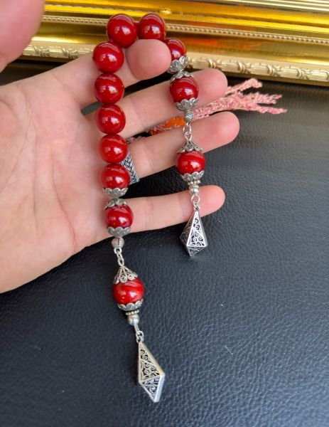 Küre Model Zaza Sıkma Kehribar Tesbih