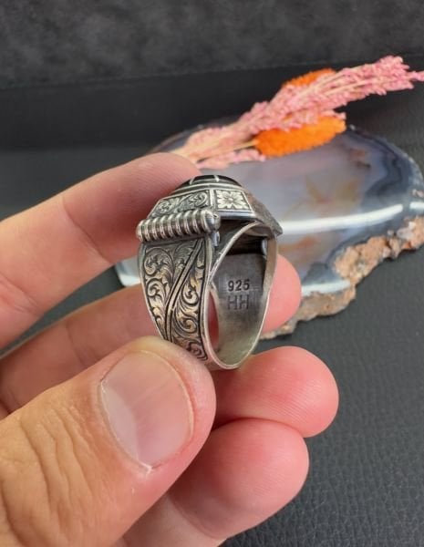 Özel Tasarım Yarma Model Oltu Yüzük